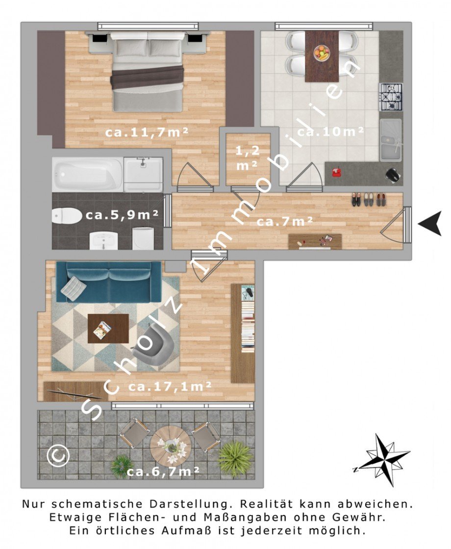Grundriss Dachgeschosswohnung Berlin