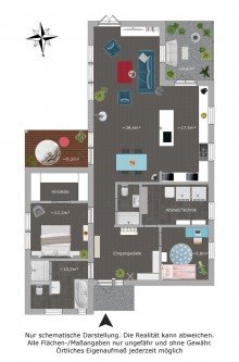 Grundriss *Prov.frei* Neuwertiger Schweden-Bungalow, Kfw 70 Haus, barrierefrei, sparsam, hochwertig, modern