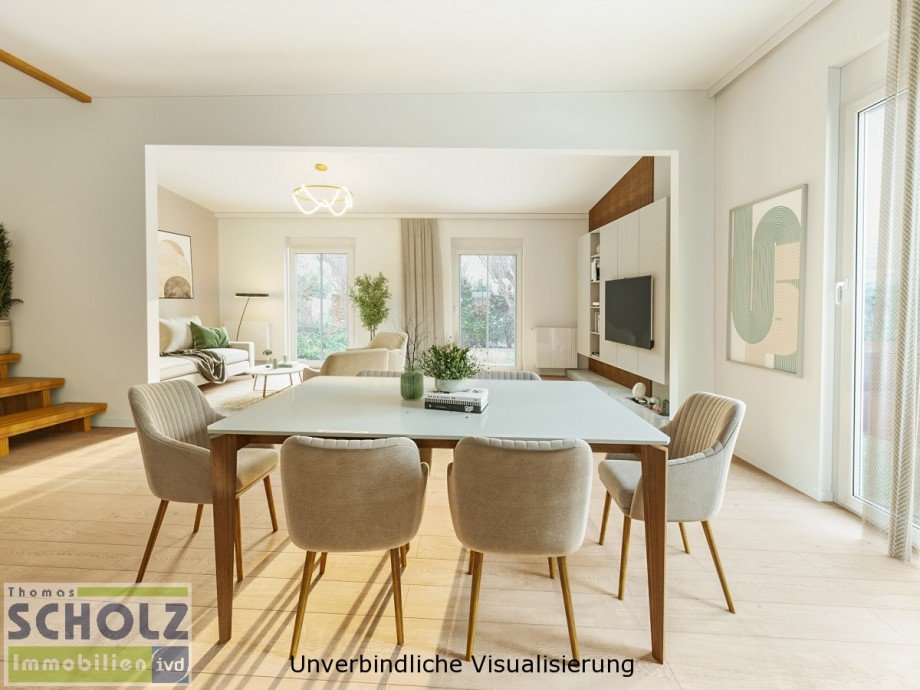 Visualisierung Wohn-/Esszimmer Doppelhaush�lfte Gr�nheide (Mark)