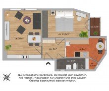 Grundriss Begehrtes Friedenau - Klein, fein, bald mein? 2 Zi.-Altbau, GH, Balkon, Gr�nblick