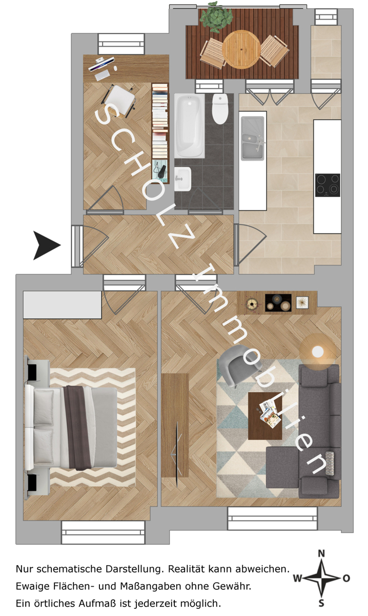 Grundriss Etagenwohnung Berlin / Siemensstadt