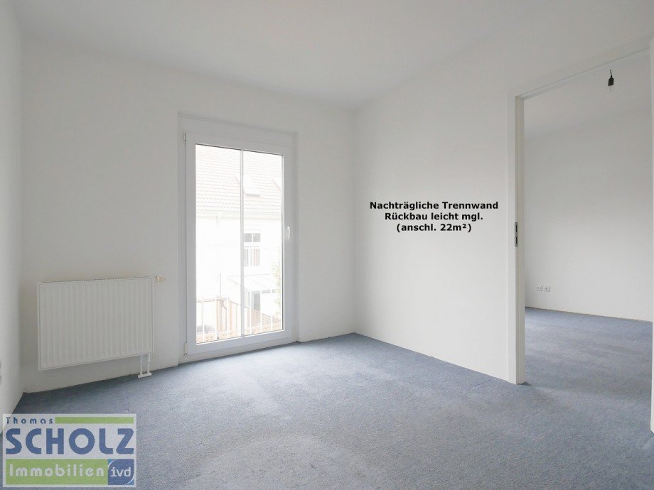 Schlafzimmer (aktuell geteilt) Doppelhaush�lfte Gr�nheide (Mark)