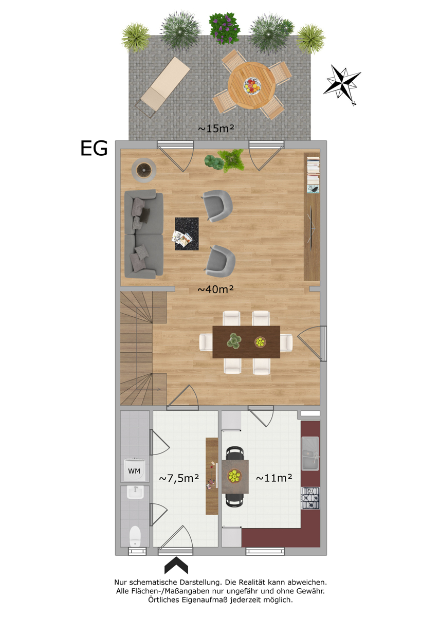 Erdgeschoss Doppelhaush�lfte Gr�nheide (Mark)